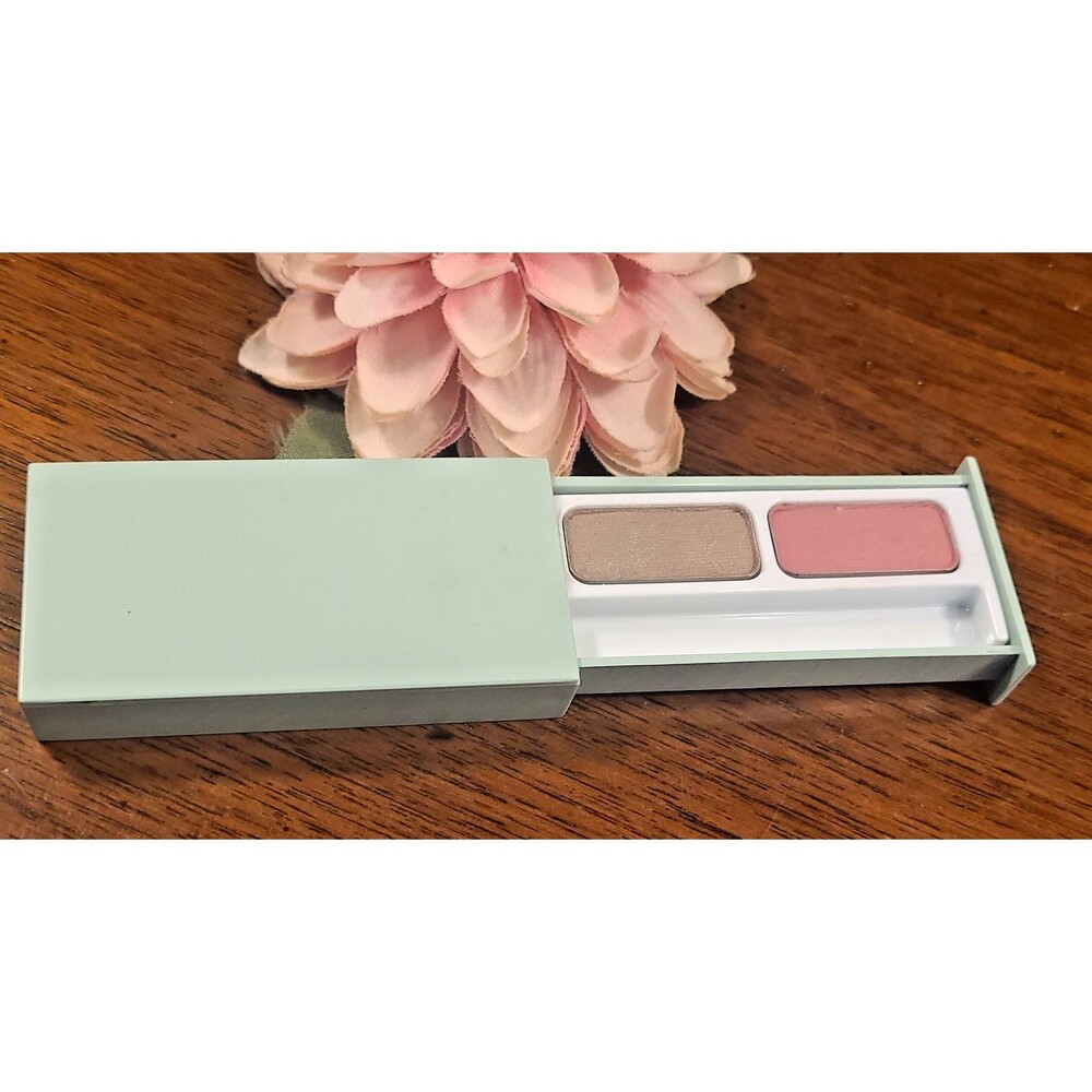 Clinique Soft Pressed Eye Shadow FAWN SATIN & ROSE WARMTH TRAVEL SIZE 0.08 oz